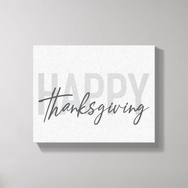 Enkel, stads-, trendig-, modern Happy thanksgiving Canvastryck (Framsida)