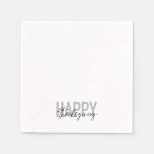 Enkel, stads-, trendig-, modern Happy thanksgiving Pappersservett