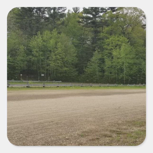 Enkel Ställen Fyrkantigt Klistermärke (Framsida)