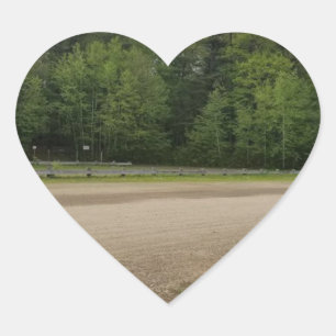 Enkel Ställen Hjärtformat Klistermärke