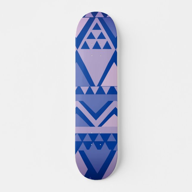 Enkel stamkonst Mönster Violet Mini Skateboard Bräda 18,5 Cm (Framsida)