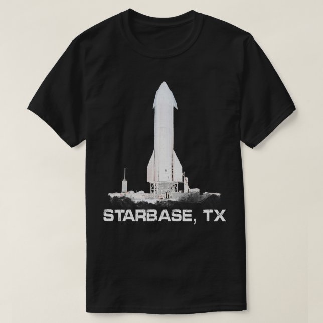 Enkel Starbase, TX Spaceship Graphic  T Shirt (Design framsida)
