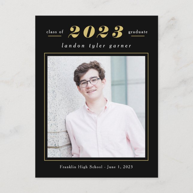 Enkel Stats Editable Färg Studenten vykort (Framsida)