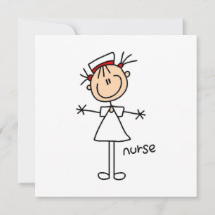 Enkel Stick figur Nurse Tshirts och gåvor