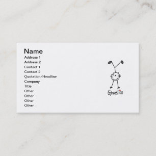 Enkel stick figurgymnast visitkort