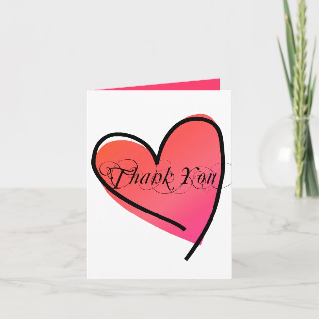 Enkel Stilfull Hjärtlig Bröllop Tack (Framsida)