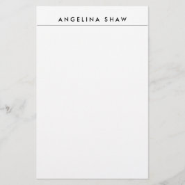 Enkel Stilfull Vit Professionell Skapelse Brevpapper