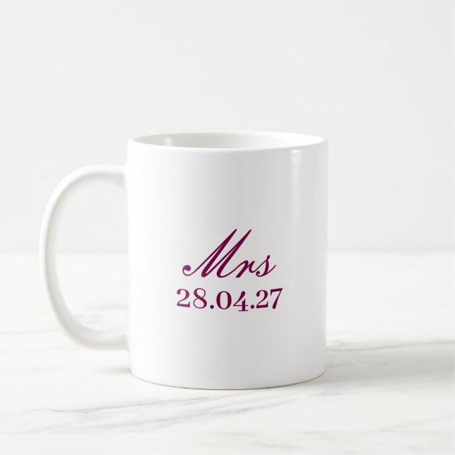 ENKEL STILREN MODERN PÅSATT Fru MORS DAG  Kaffemugg (Vänster)