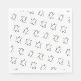Enkel stjärna för David B'nai Fladdermus Pub Mitzv Pappersservett