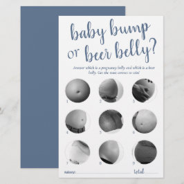 Enkel stöt eller Beer Belly | Dusty Blue Game Card