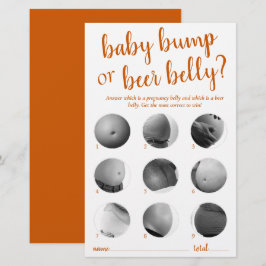 Enkel stöt eller Beer Belly | Fall Orange-spelkort