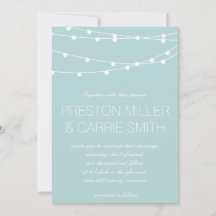 Enkel sträng med Ljus-Bröllopsinbjudningar| Bröllo