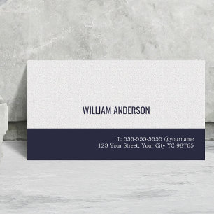 Enkel Struktur White Blue Consultant i Elegant Visitkort