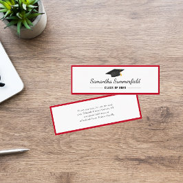 Enkel Studenten 2025-minialistisk skript Namn Mini Visitkort