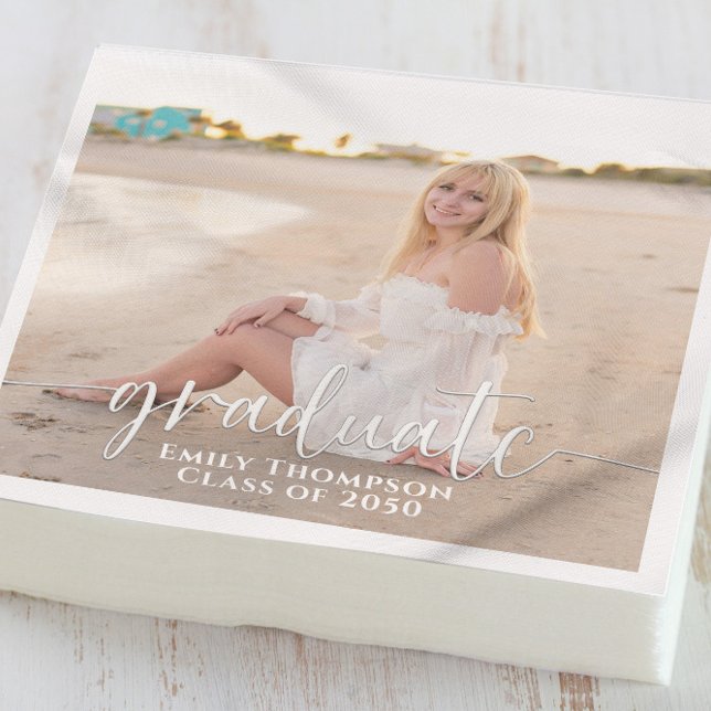 Enkel Studenten Photo Elegant-minimalist Pappersservett (Skapare uppladdad)