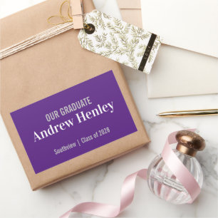 Enkel Studentfest för Lila av text - favoriter Rektangulärt Klistermärke