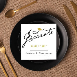 Enkel Studentfest för student-skriptgrad Sockel Pappersservett