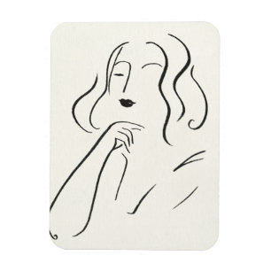 Enkel studie - skiss av en kvinna magnet