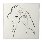 Enkel studie - skiss över Dam Kakelplatta<br><div class="desc">Simple Study II av Victoria Borges. | 139038GG</div>