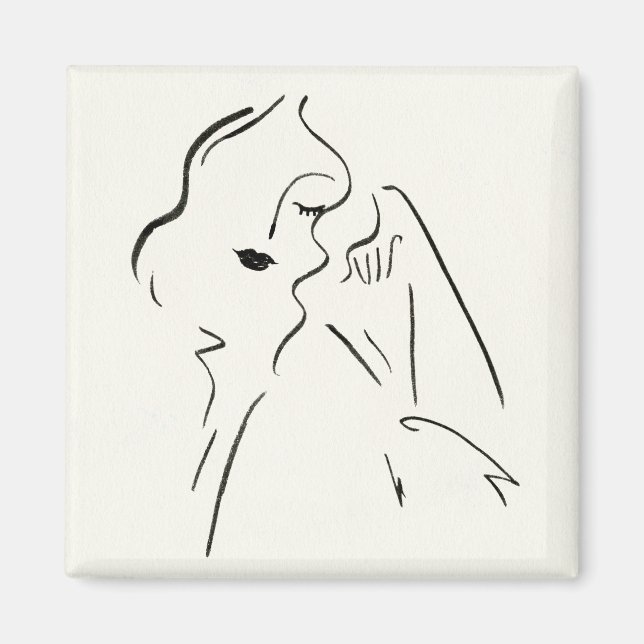 Enkel studie - skiss över Dam Magnet (Framsidan)