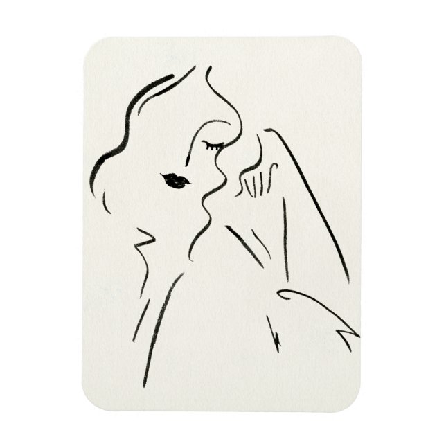 Enkel studie - skiss över Dam Magnet (Vertikal)