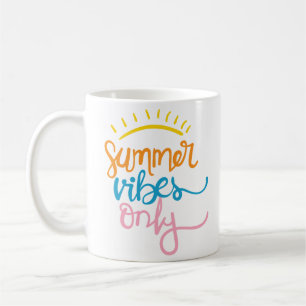 Enkel sunt, schysfull Orange blå Rosa Sol Kaffemugg