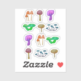 Enkel svamp mönster klistermärken