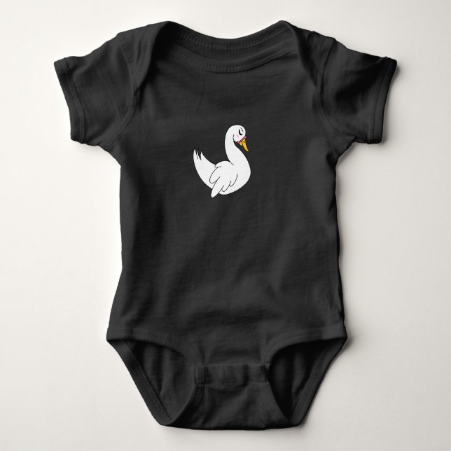 Enkel Svan Baby Top T Shirt (Framsida)