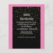 Enkel svart 60-årsdag i guld