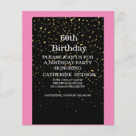 Enkel svart 60-årsdag i guld