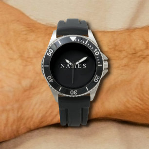 Enkel svart Anpassningsbar Lägg till Eleganten Nam Armbandsur