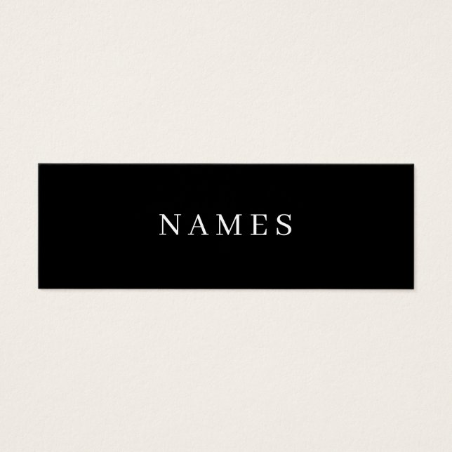 Enkel svart Anpassningsbar Lägg till Eleganten Nam Litet Visitkort (Framsidan)