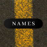 Enkel svart Anpassningsbar Lägg till Eleganten Nam Mini Skateboard Bräda 18,5 Cm<br><div class="desc">Enkel svart Anpassningsbar Lägg till Eleganten för ditt namn till vem som helst.</div>