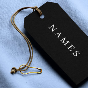 Enkel svart Anpassningsbar Lägg till Eleganten Nam Presentetikett