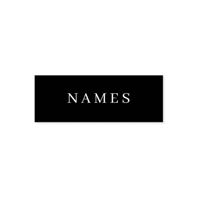 Enkel svart Anpassningsbar Lägg till Eleganten Nam Självfärgande Stämpel (Design)