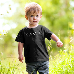 Enkel svart Anpassningsbar Lägg till Eleganten Nam T Shirt