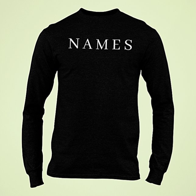 Enkel svart Anpassningsbar Lägg till Eleganten Nam T Shirt (Skapare uppladdad)