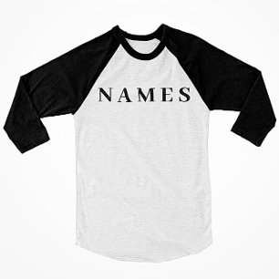 Enkel svart Anpassningsbar Lägg till Eleganten Nam T Shirt