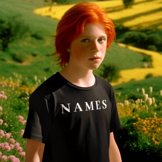 Enkel svart Anpassningsbar Lägg till Eleganten Nam T Shirt (Skapare uppladdad)