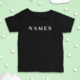 Enkel svart Anpassningsbar Lägg till Eleganten Nam T Shirt