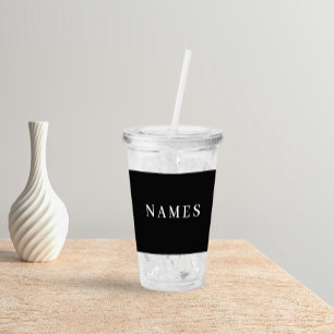 Enkel svart Anpassningsbar Lägg till Eleganten Nam Take Away Mugg