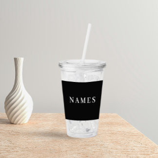 Enkel svart Anpassningsbar Lägg till Eleganten Nam Take Away Mugg