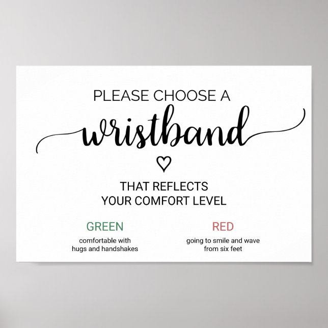 Enkel svart kalligrafi vigselarmbands skylt (Framsidan)