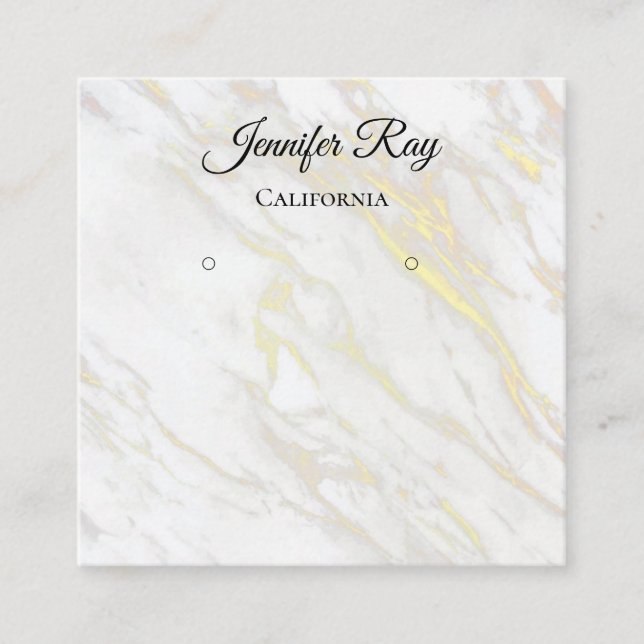 enkel svart kalligrafi-visning fyrkantigt visitkort (Framsida)