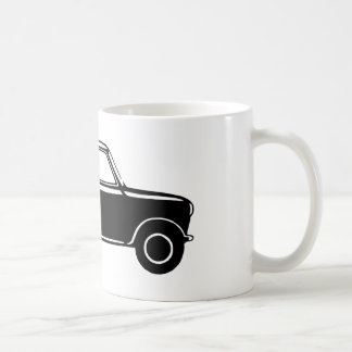 Enkel svart kortkort kaffemugg