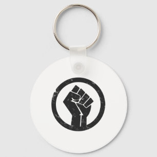 Enkel, svart, materialistisk proteseffekt, snabb b nyckelring