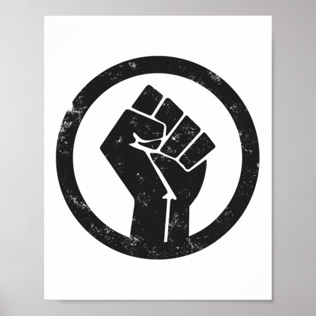 Enkel, svart, materialistisk proteseffekt, snabb b poster (Framsidan)