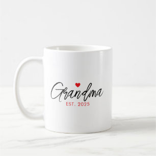 Enkel svart och röd typografi, ny morma kaffemugg