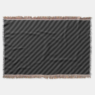 Enkel svart och rökig svart, smal diagonal Rand Filt