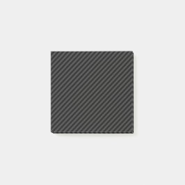 Enkel svart och rökig svart, smal diagonal Rand Post-it Block